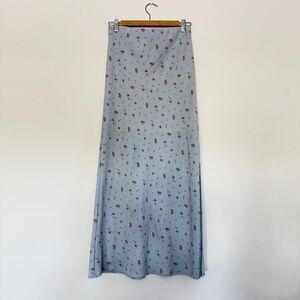 Altar'd State Light Blue Floral Maxi Skirt